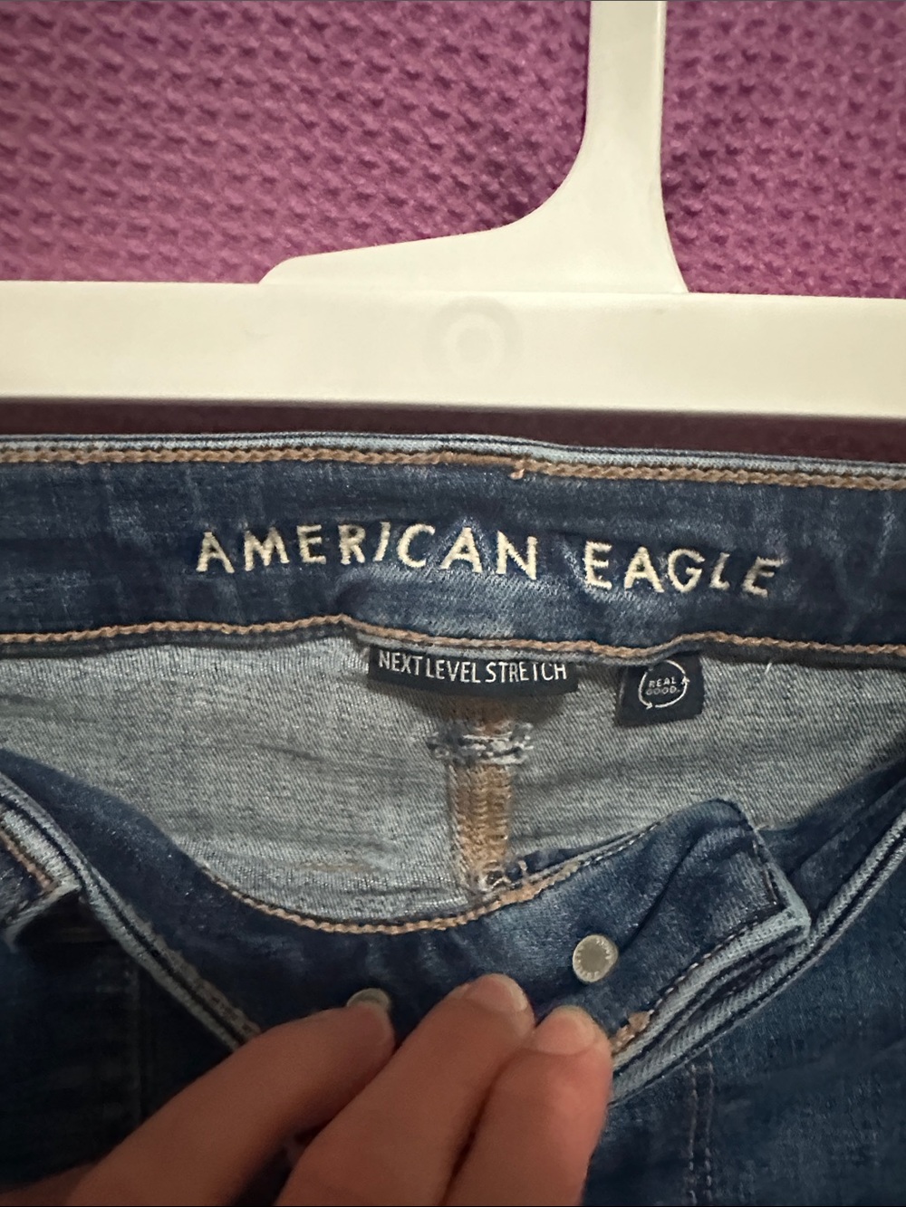American Eagle Outfitters Dark Blue Flare Jeans - Picture 3 of 6